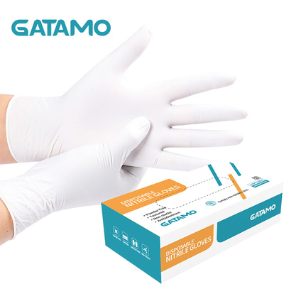 SN14 China Dental White Nitrile Exam Gloves Powder Free Nitrile Gloves Exam Food Service Nitrile Gloves