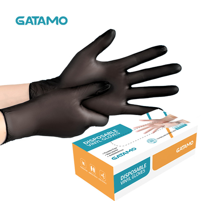 S2 Clean Kitchen Vinyl Hand Gloves Food Grade Black Vinyl  Gloves  Powder Free PVC Gloves