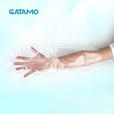 Gatamo  Disposable PE Disposable Gloves Elbow length Plastic PE Veterinary Gloves